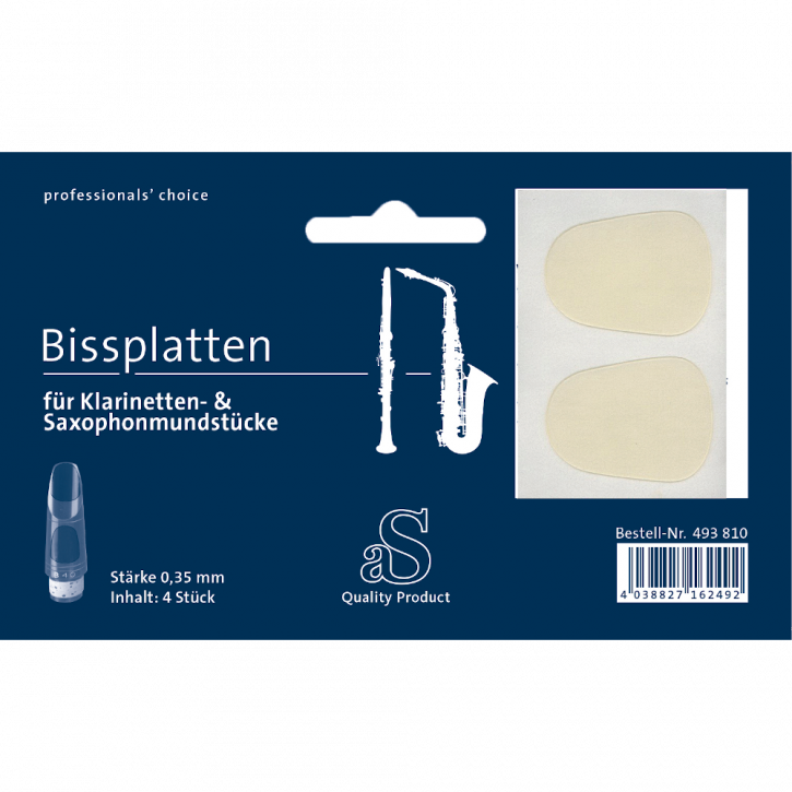 aS Bissplatte Transparent 0,35mm