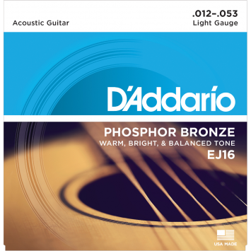 D'Addario Saiten für Akustikgitarre, EJ16