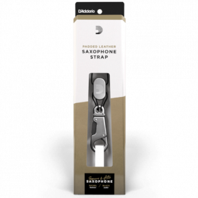 D'ADDARIO Padded Leather Strap Sopran-/Altsaxophon Schwarz