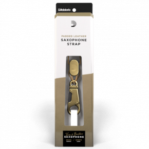 D'ADDARIO Padded Leather Strap Sopran-/Altsaxophon Braun